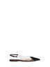 Slingback flat Le Cœur in PVC e vernice nero
