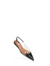 Slingback flat Le Cœur in PVC e vernice nero