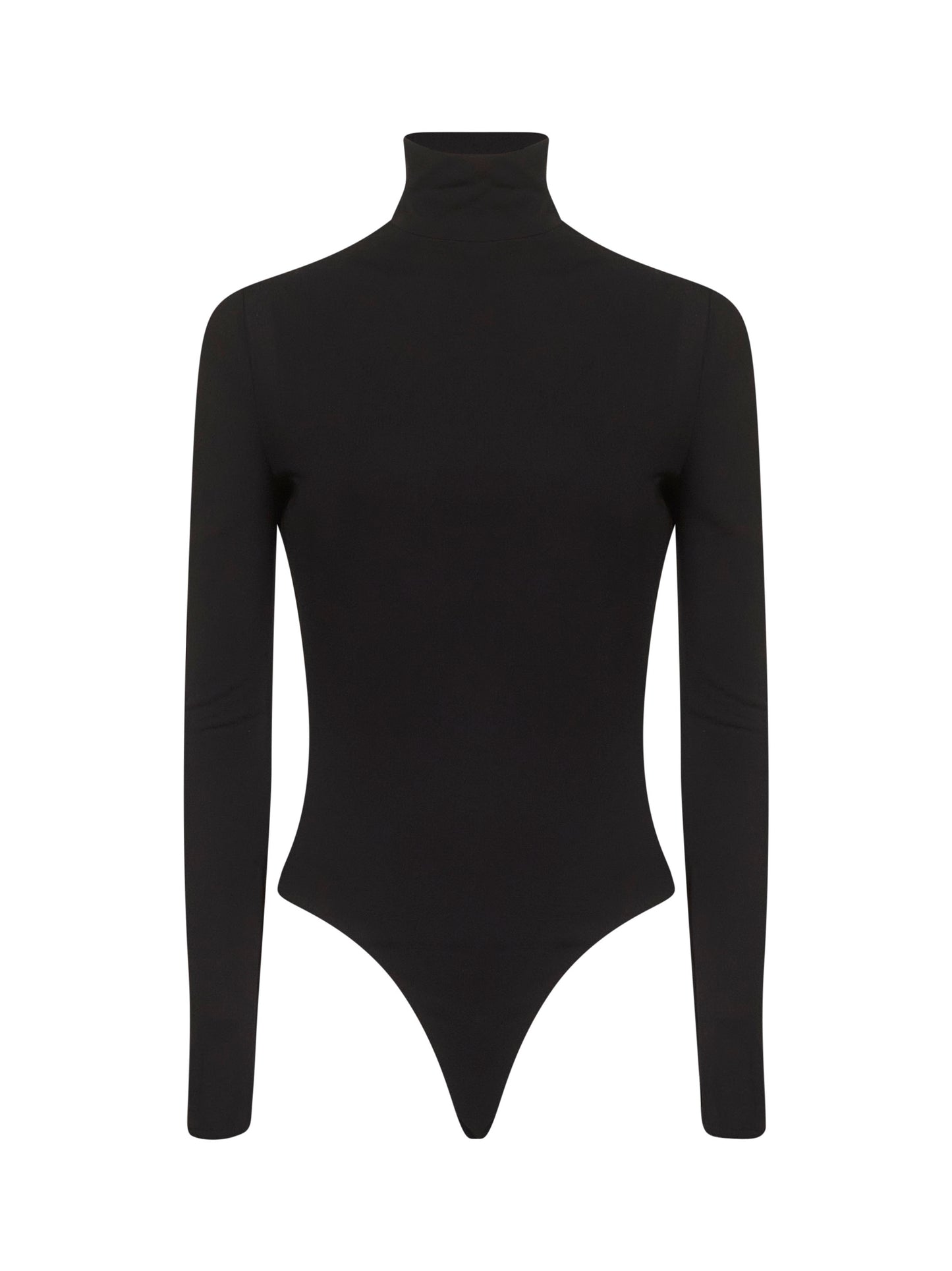 Black fluid jersey heart bodysuit