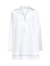 White cotton poplin tunic mini dress