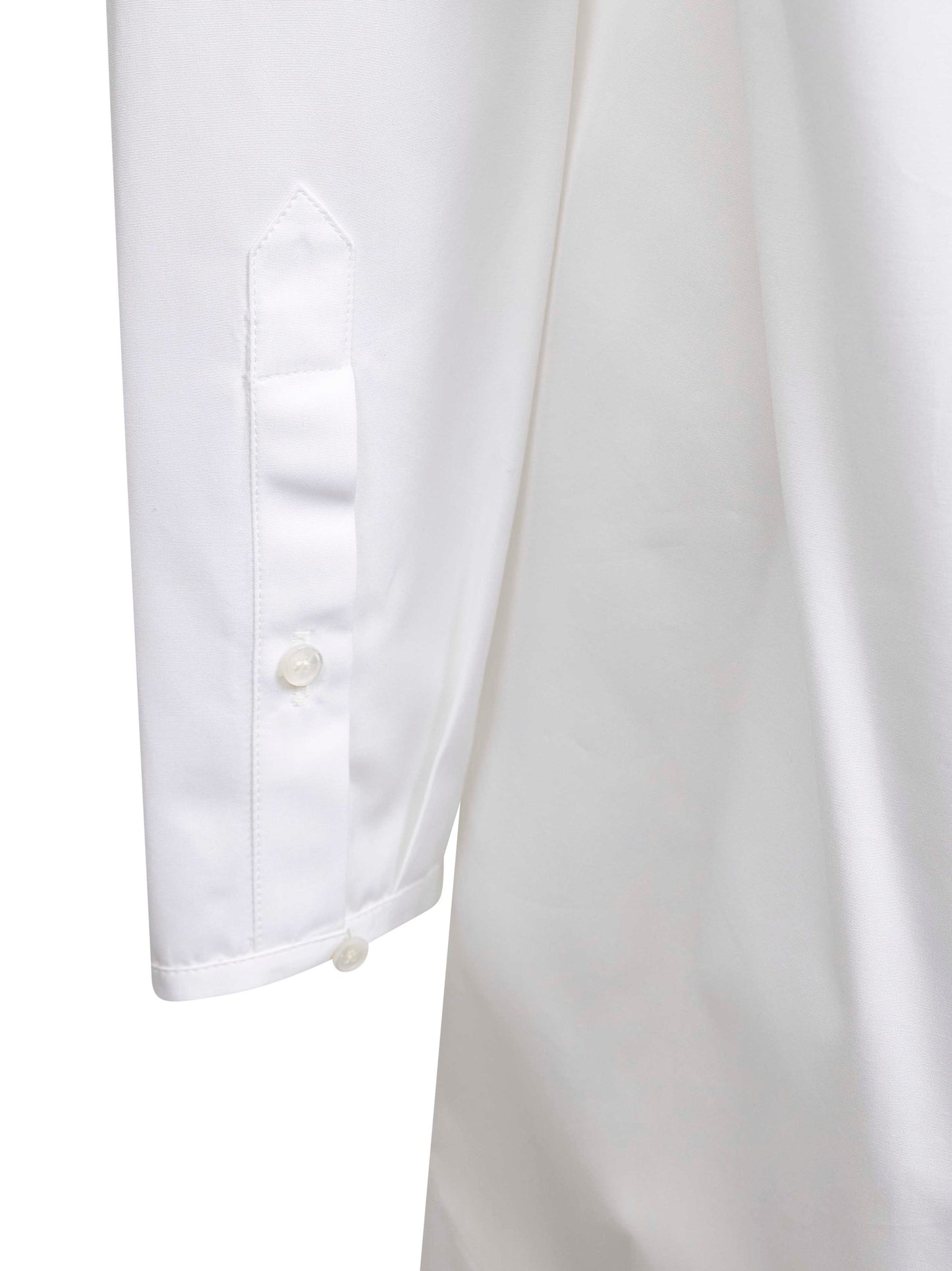 White cotton poplin tunic mini dress