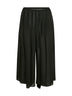 Green crêpe georgette ruffle trousers