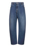 Blue deep stone denim round jeans