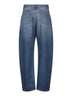 Blue deep stone denim round jeans