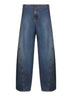 Jeans cargo in denim blu<BR/>