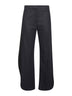 Grey wool flannel petal trousers