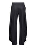 Grey wool flannel petal trousers