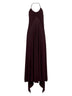 Burgundy jersey long cross dress