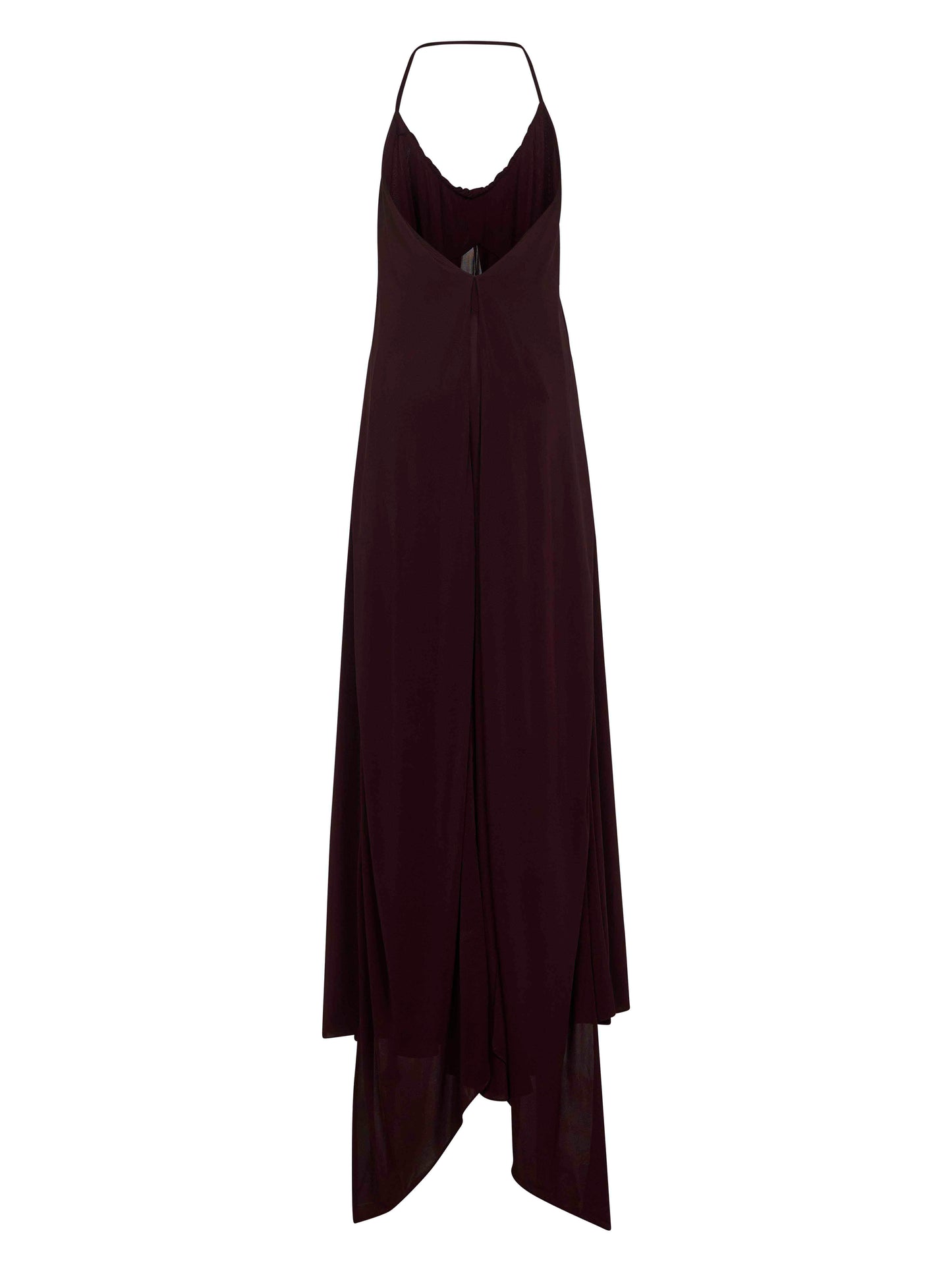 Burgundy jersey long cross dress