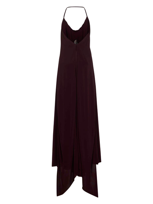 Burgundy jersey long cross dress