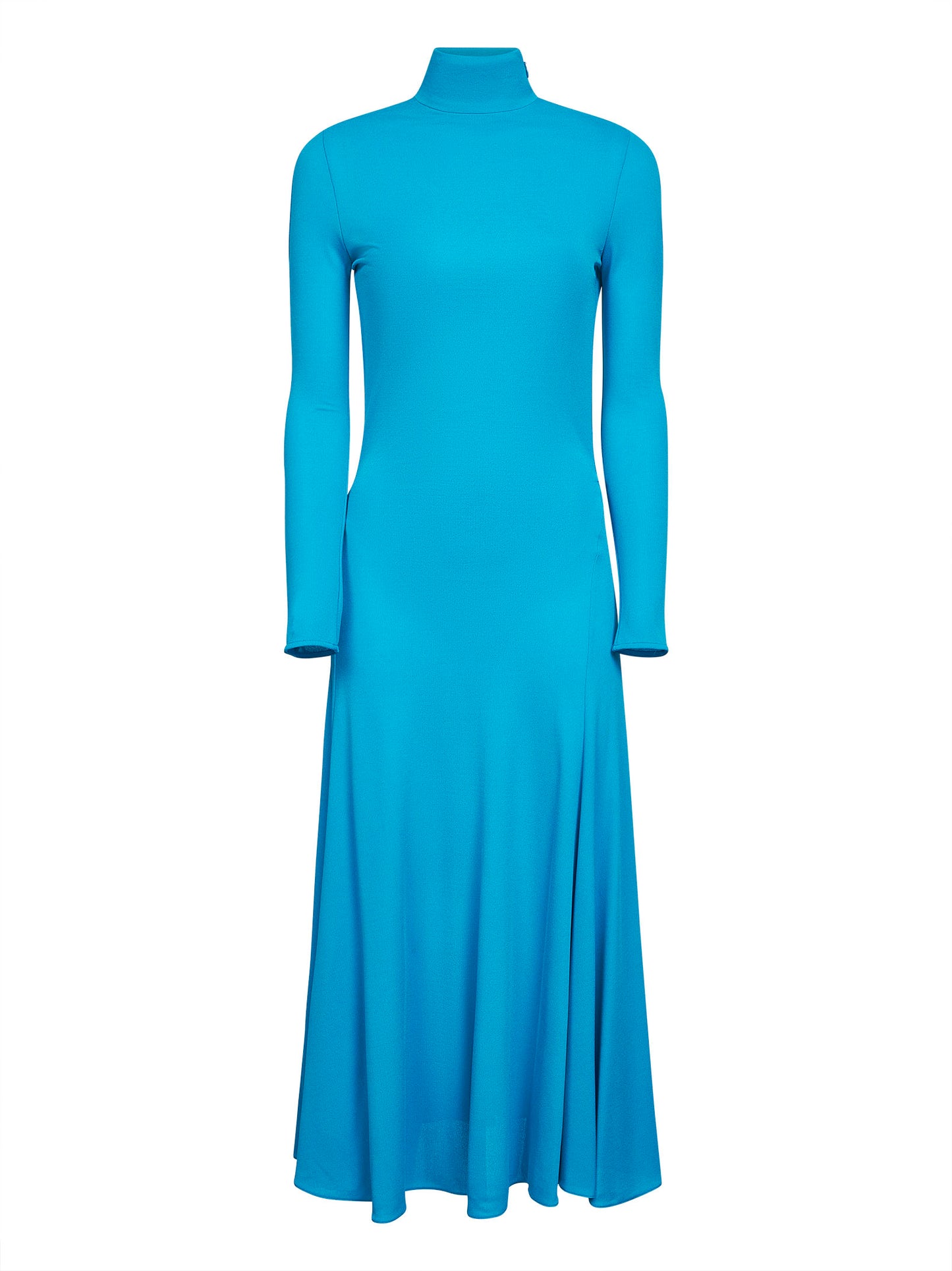Turquoise fluid jersey hear midi dress