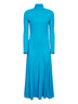 Turquoise fluid jersey hear midi dress