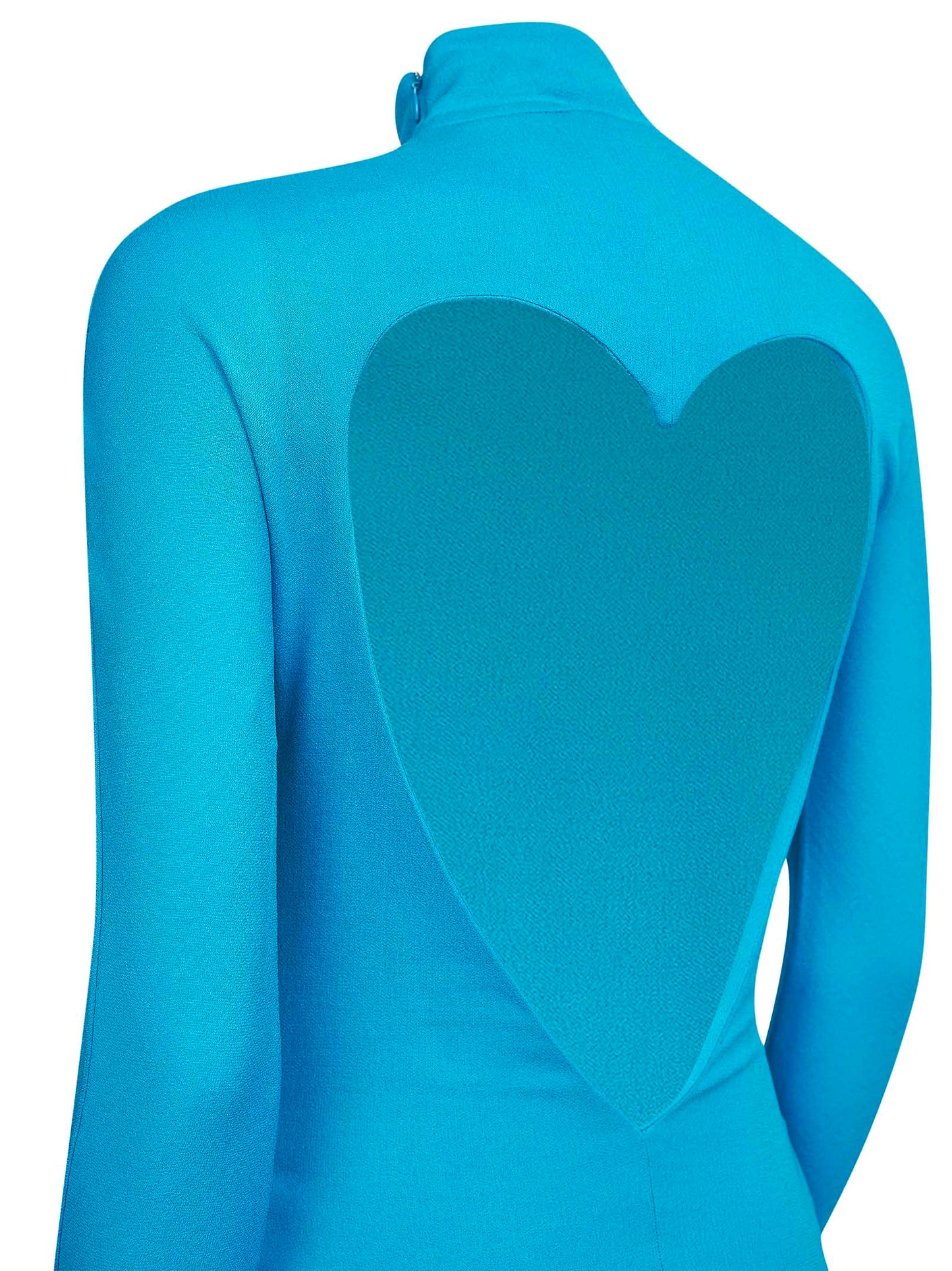 Turquoise fluid jersey hear midi dress