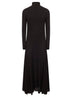 Abito midi con cuore in jersey fluido nero