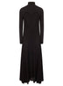 Abito midi con cuore in jersey fluido nero