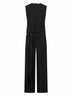 Black jersey jumpsuit with cut-out