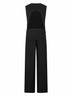 Black jersey jumpsuit with cut-out