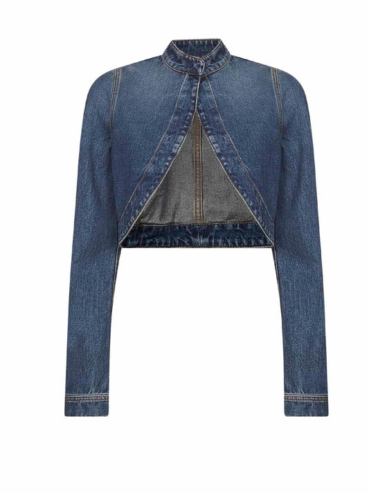 Short blue denim jacket