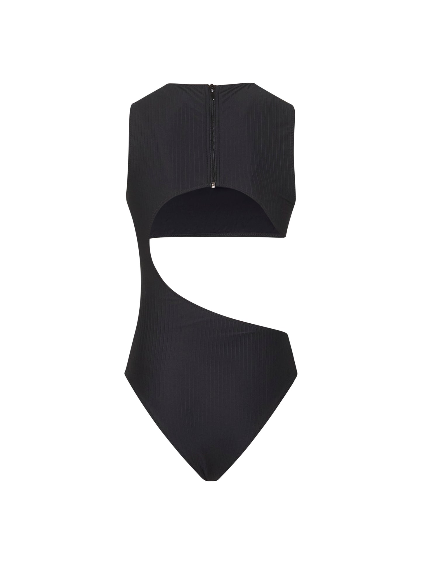 Costume da bagno intero nero con cut-out