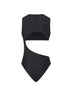 Costume da bagno intero nero con cut-out