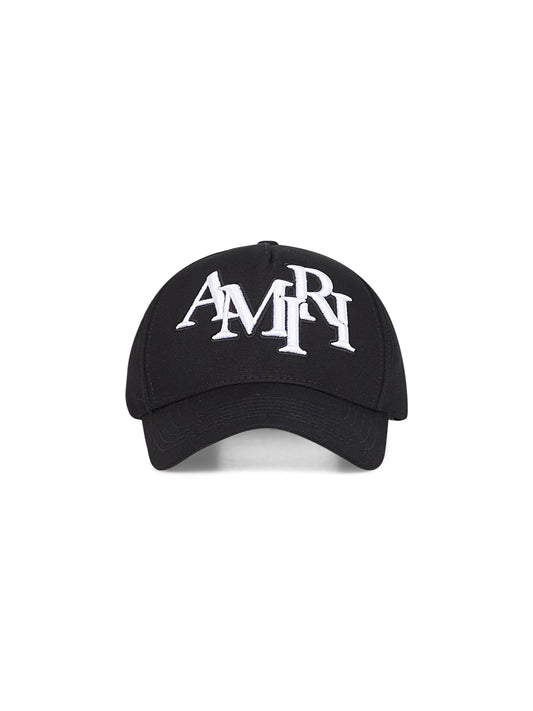 Black Staggered AMIRI Canvas baseball cap