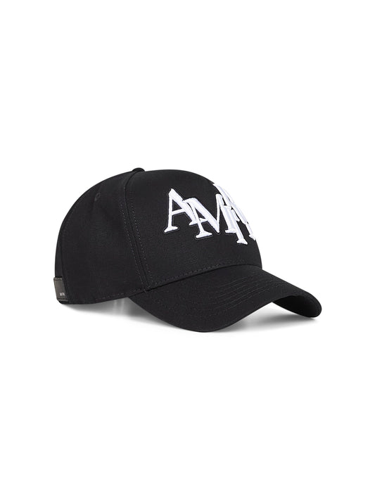 Black Staggered AMIRI Canvas baseball cap