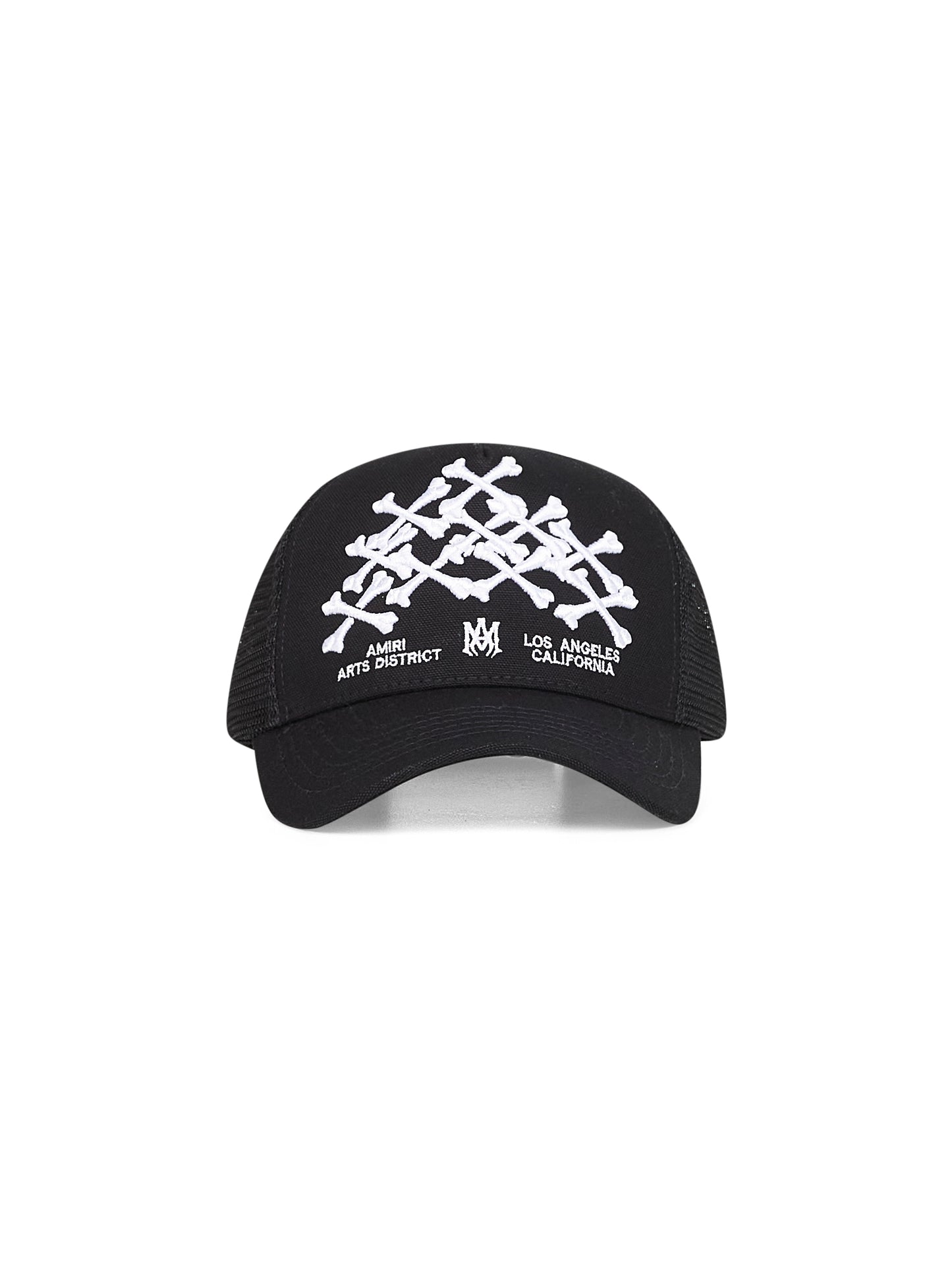 Black Bones Stacked trucker hat