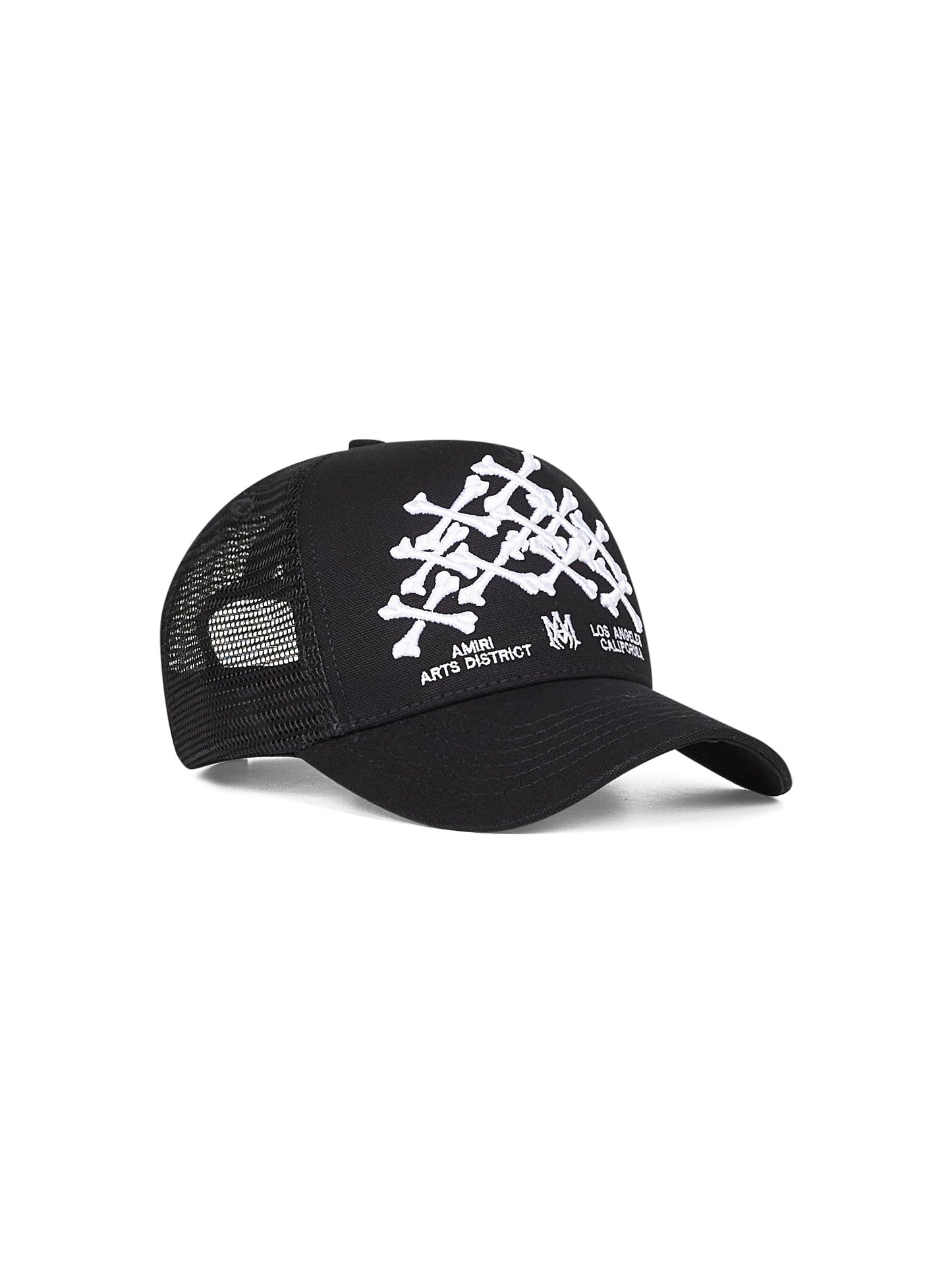 Black Bones Stacked trucker hat