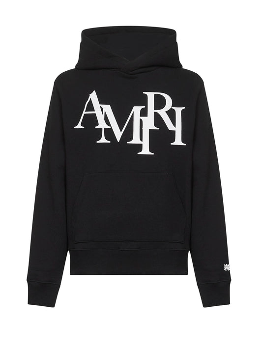 Black AMIRI Staggered Logo hoodie