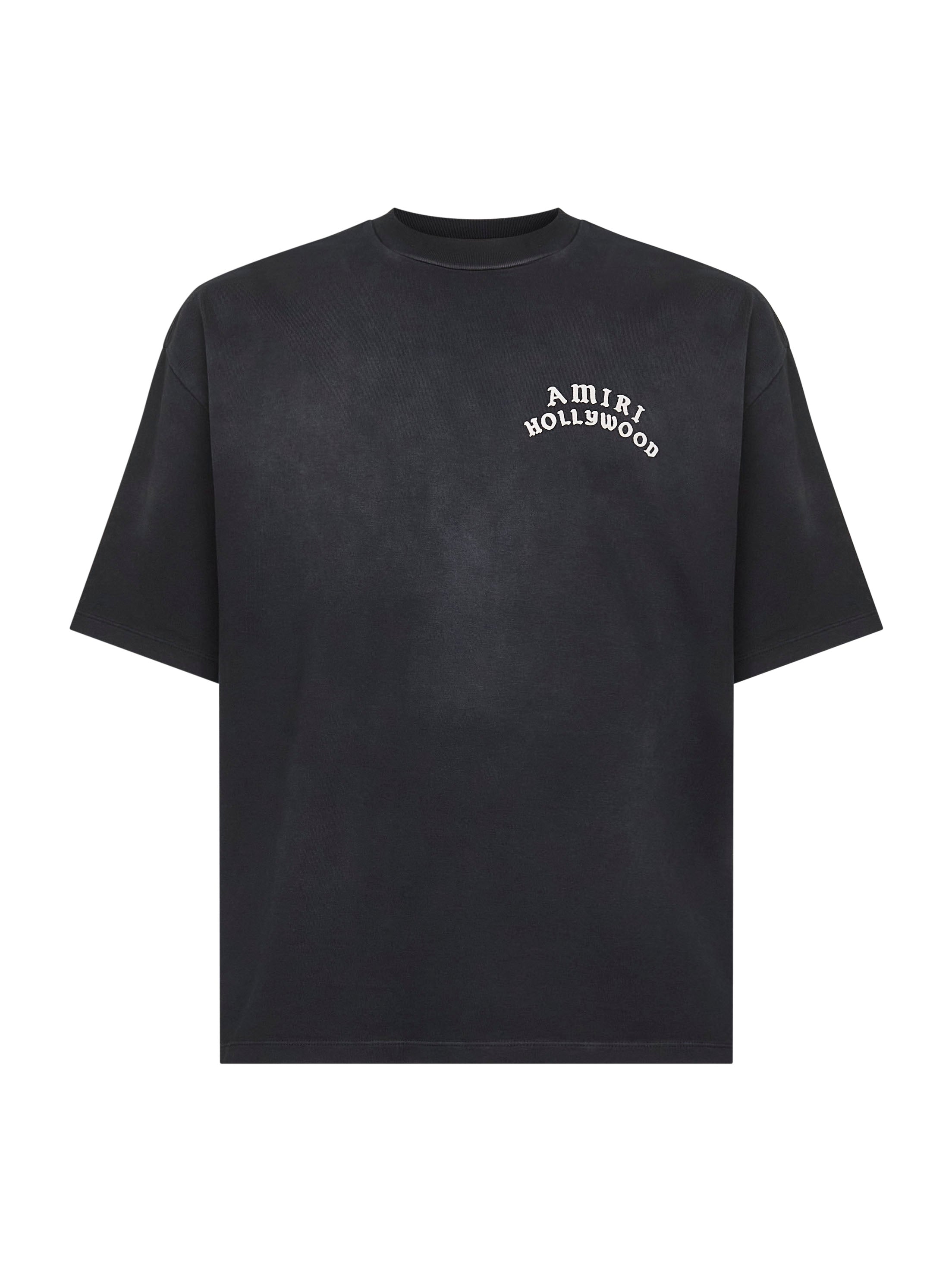 AMIRI ロゴ入り黒Tシャツ AMIRI Black cotton T-shirt with logo | TheDoubleF