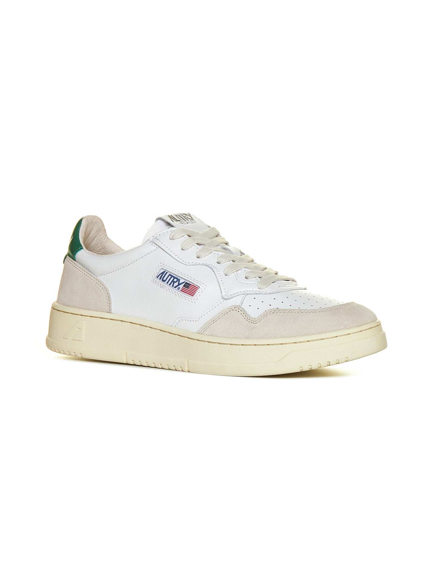 Medalist leather and suede low sneakers