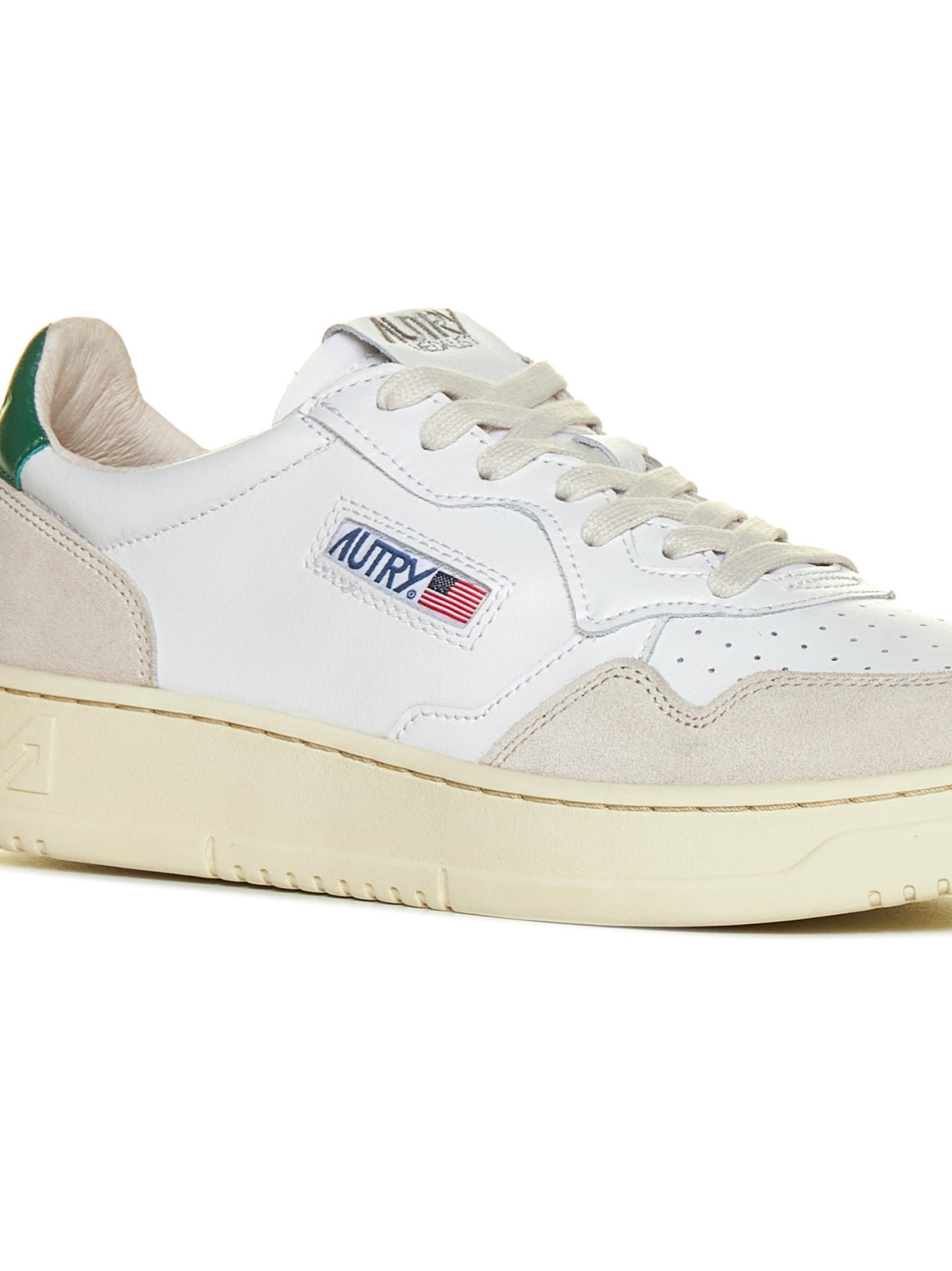 Medalist leather and suede low sneakers