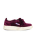 Burgundy velvet Medalist Low sneakers