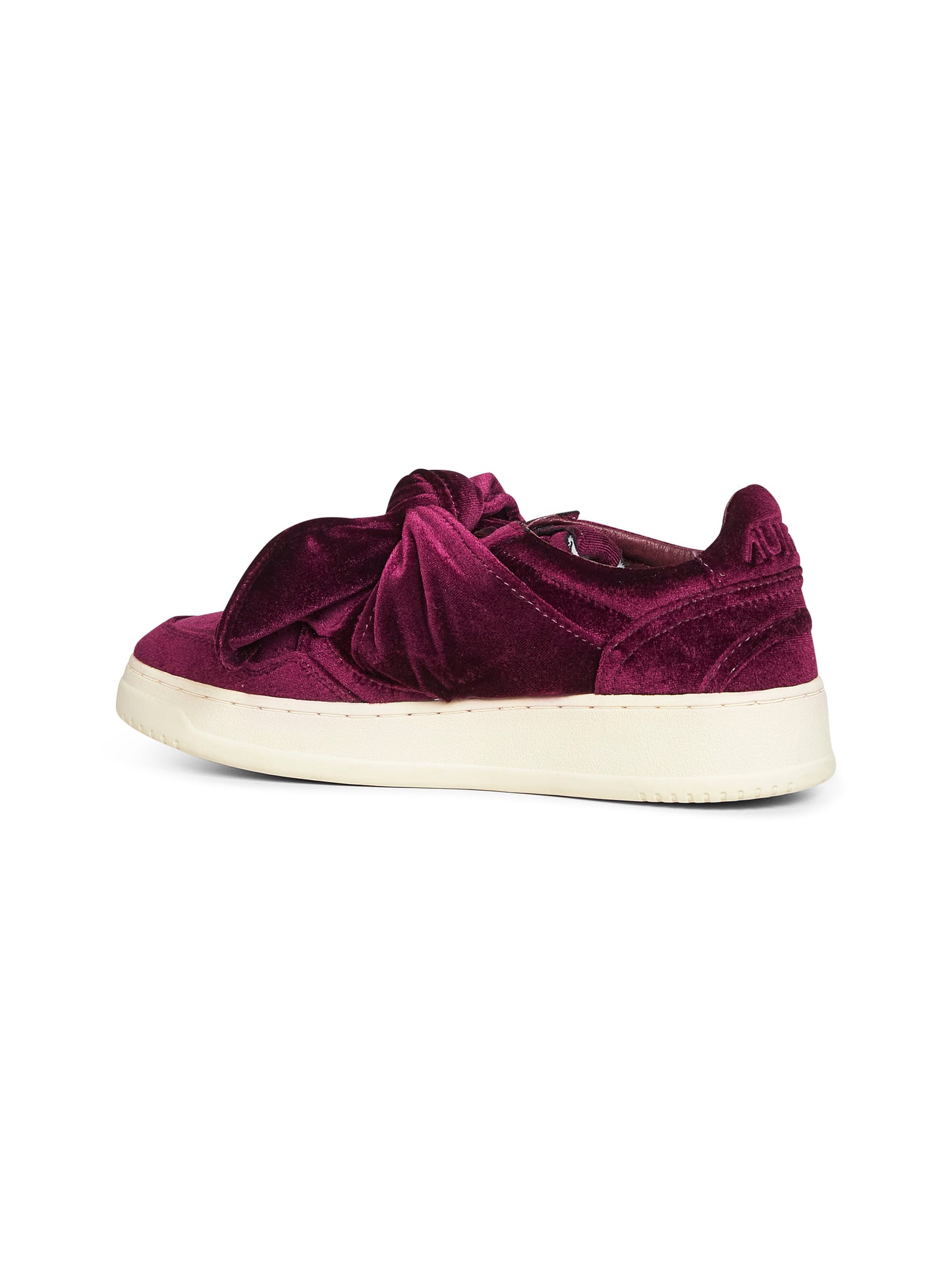 Burgundy velvet Medalist Low sneakers