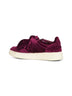 Burgundy velvet Medalist Low sneakers