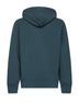Green cotton logo hoodie