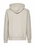 Beige cotton logo hoodie