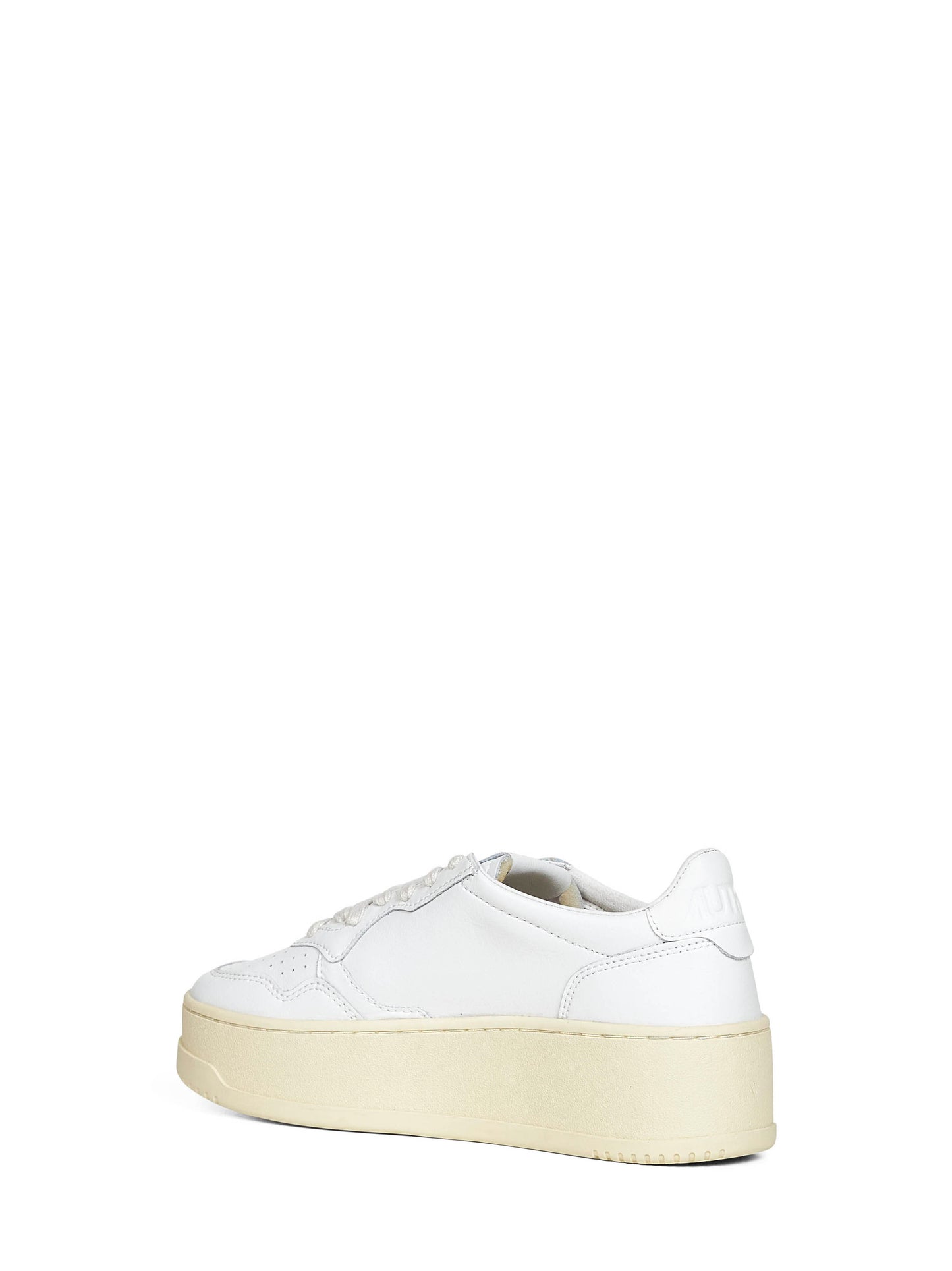 Sneakers Medalist Platform in pelle bianca<BR/>