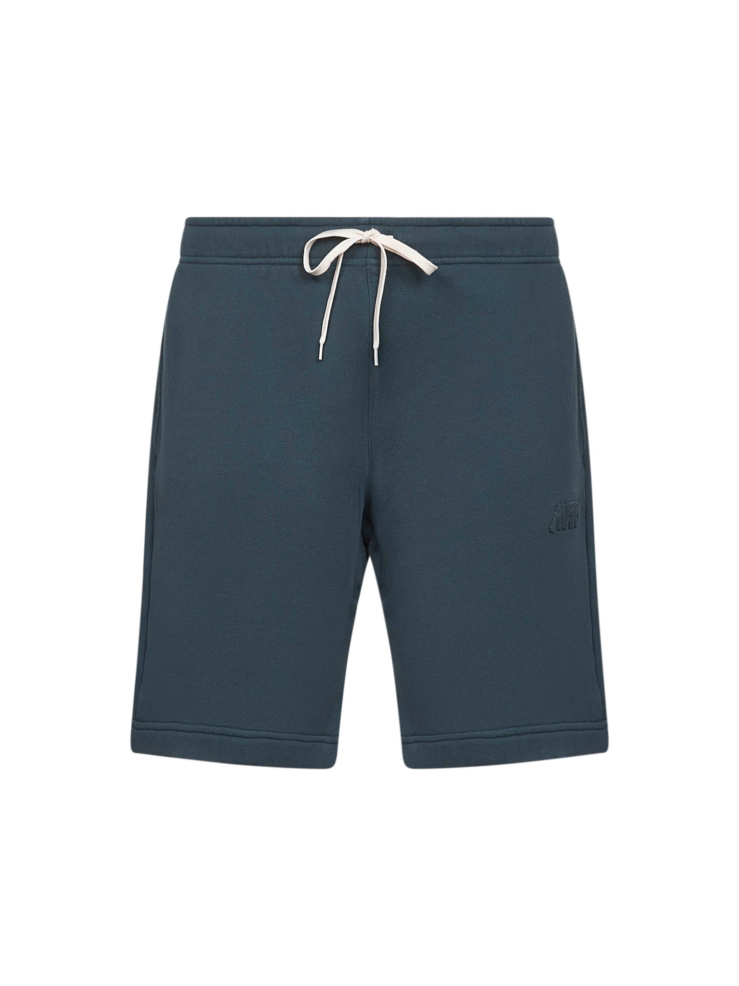 Green cotton logo sweatshorts