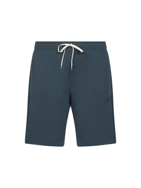 Green cotton logo sweatshorts