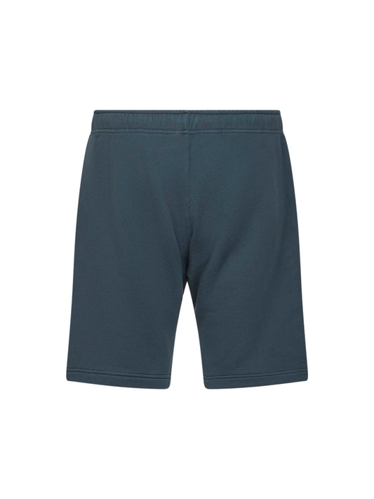 Green cotton logo sweatshorts