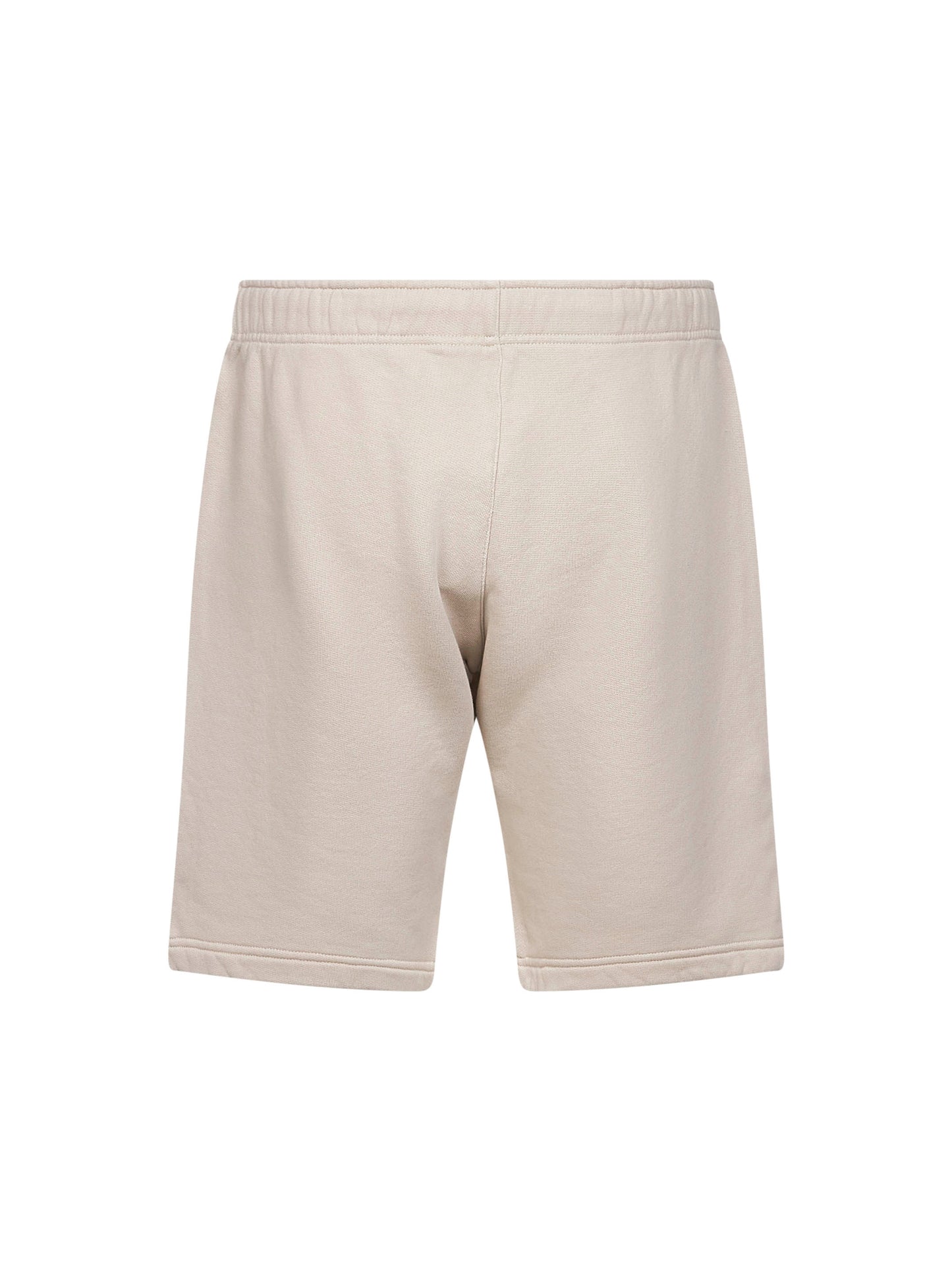 Beige cotton logo sweatshorts
