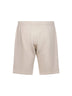 Beige cotton logo sweatshorts