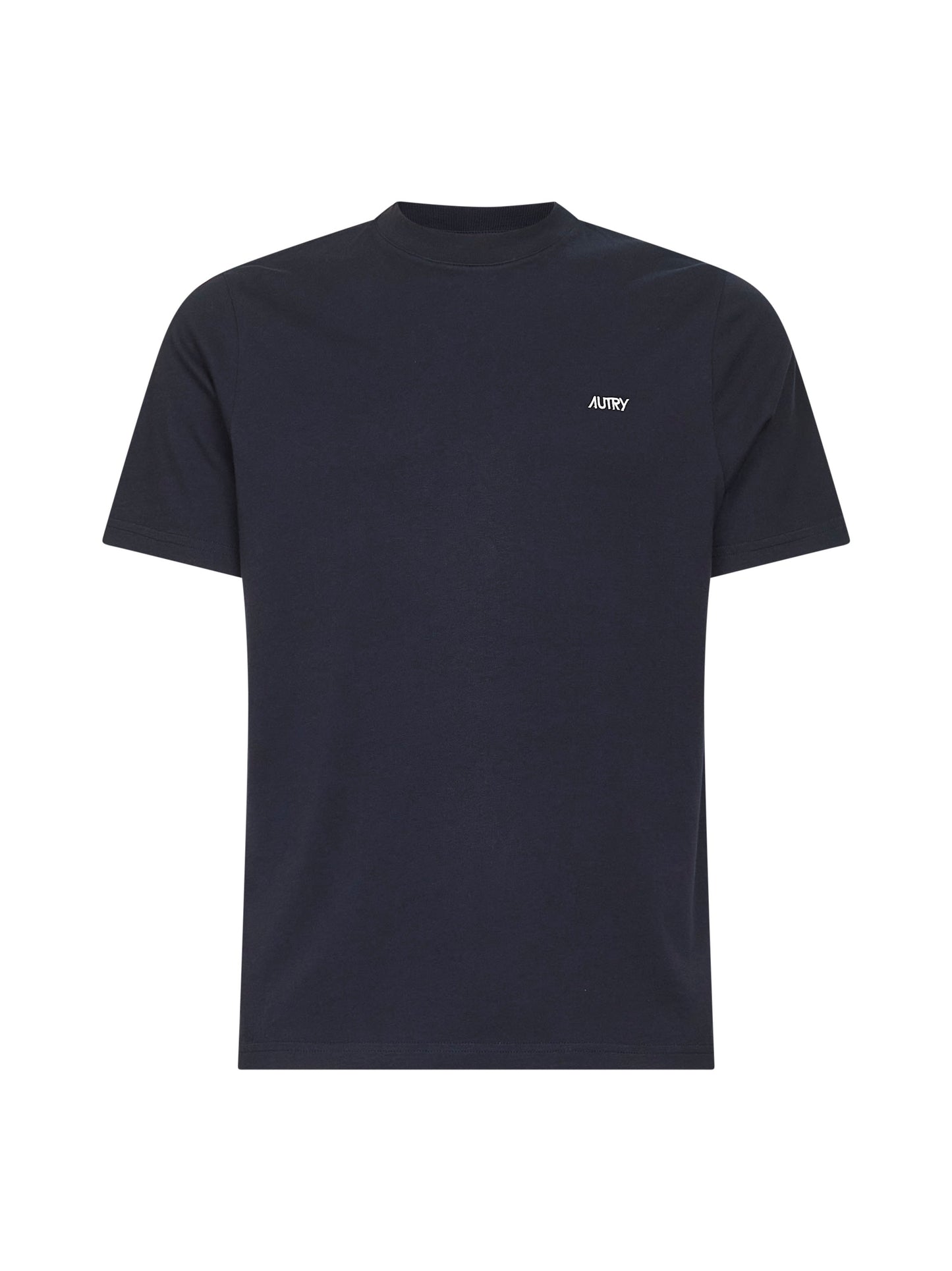 Blue jersey embroidered logo T-shirt