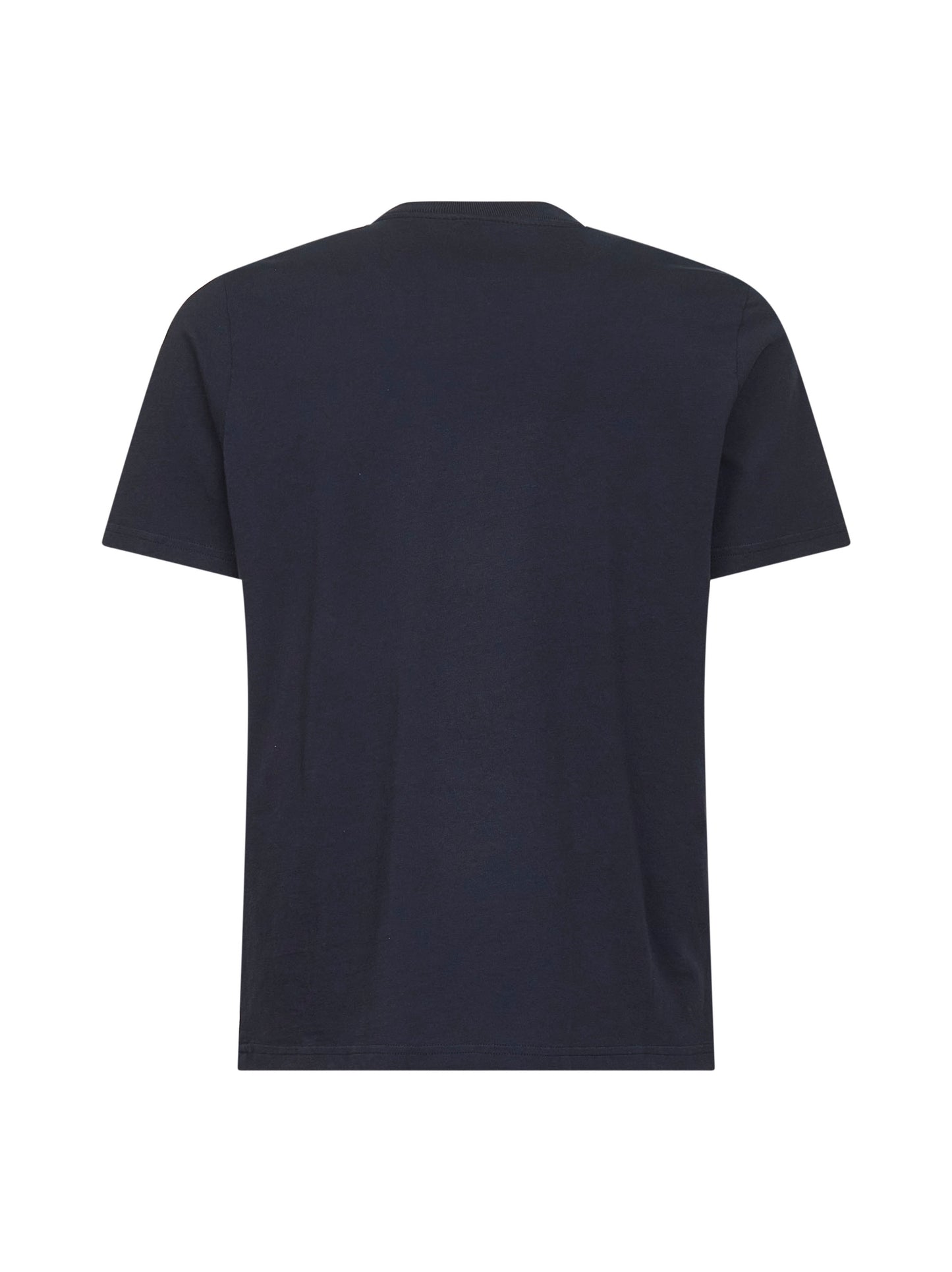 Blue jersey embroidered logo T-shirt