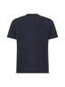 Blue jersey embroidered logo T-shirt