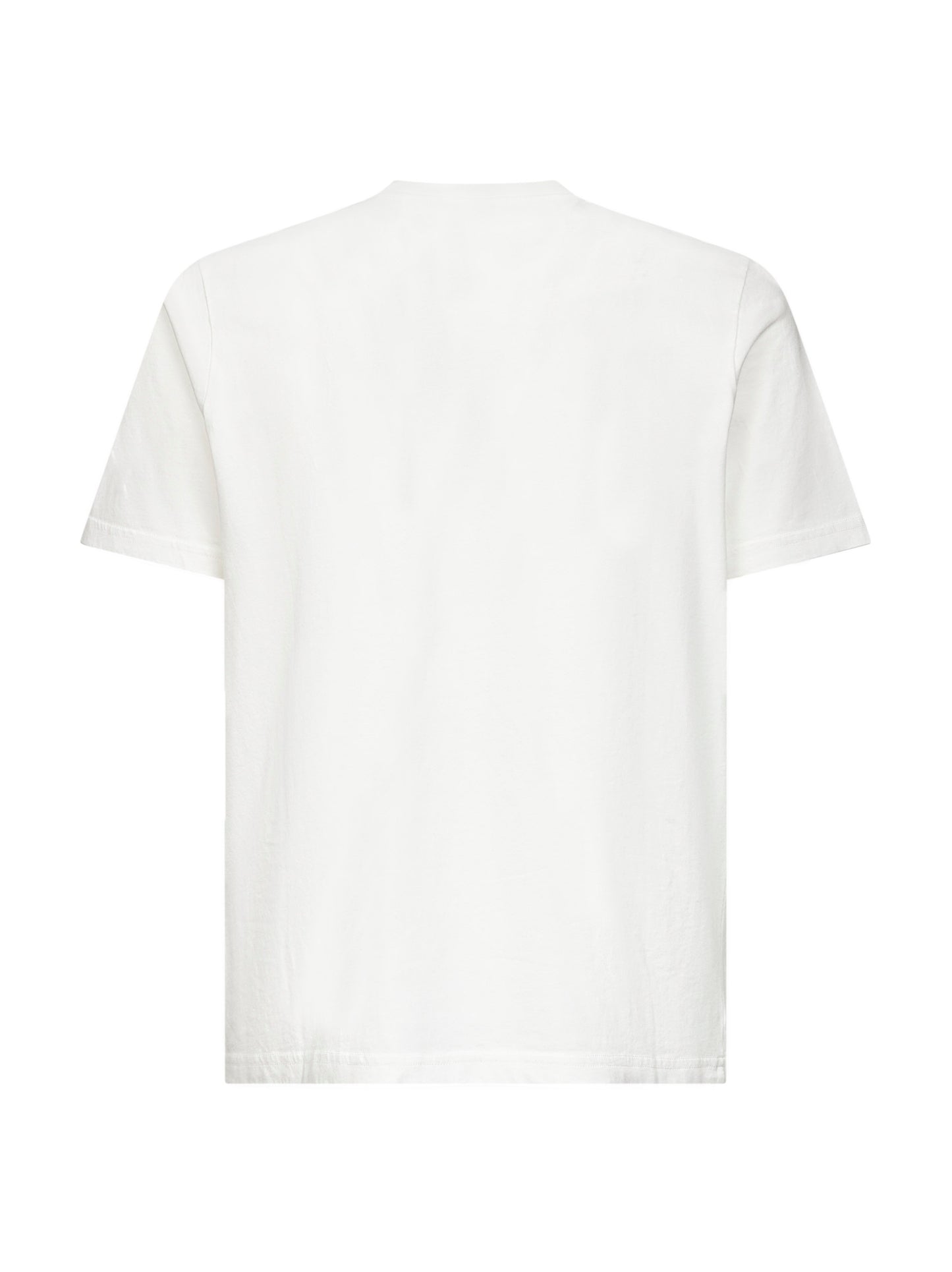 White jersey embroidered logo T-shirt