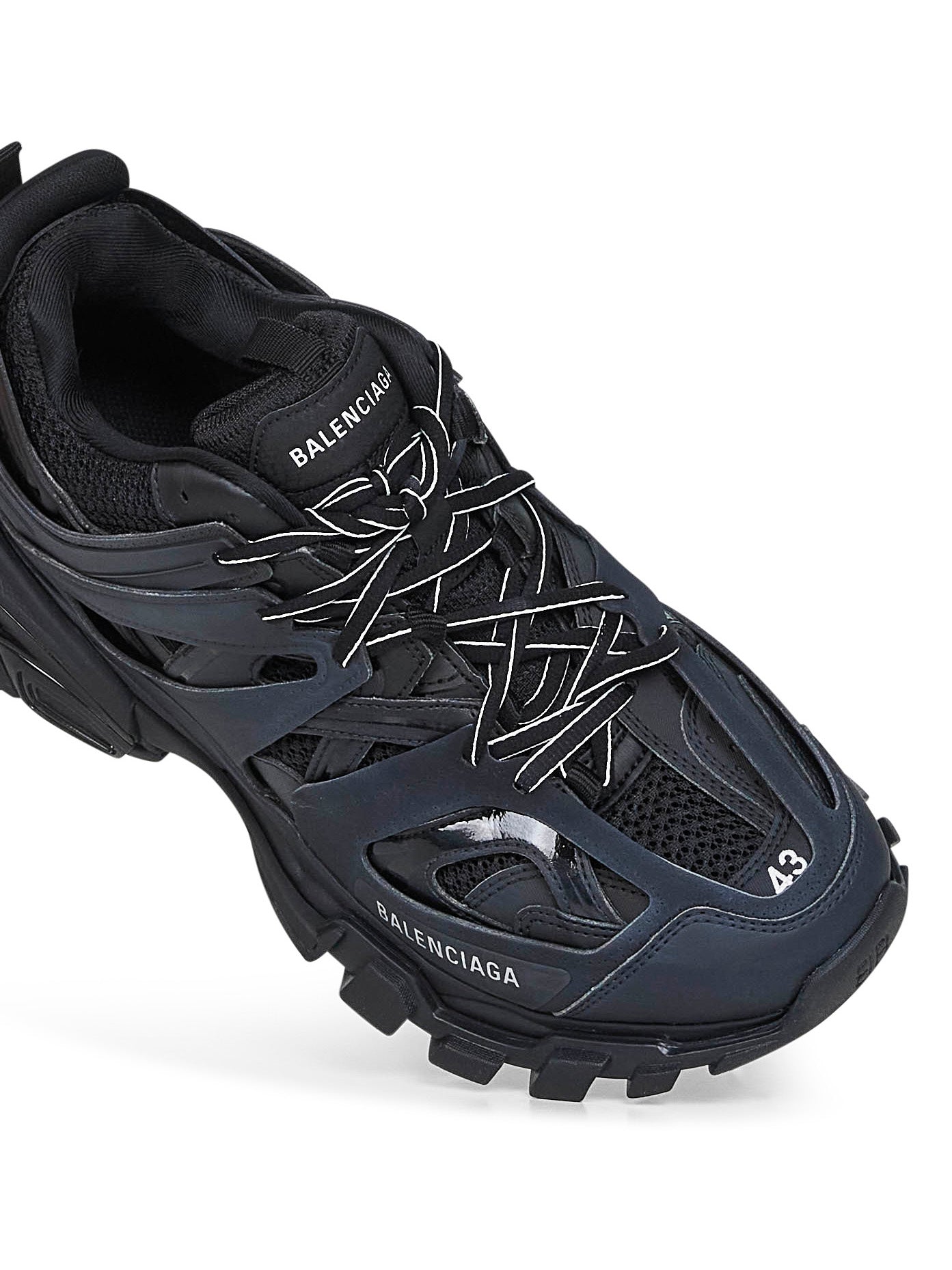 Black mesh and nylon Track sneakers