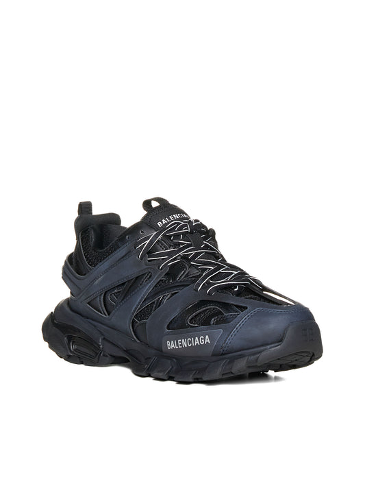 Track nylon, mesh and rubber sneakers