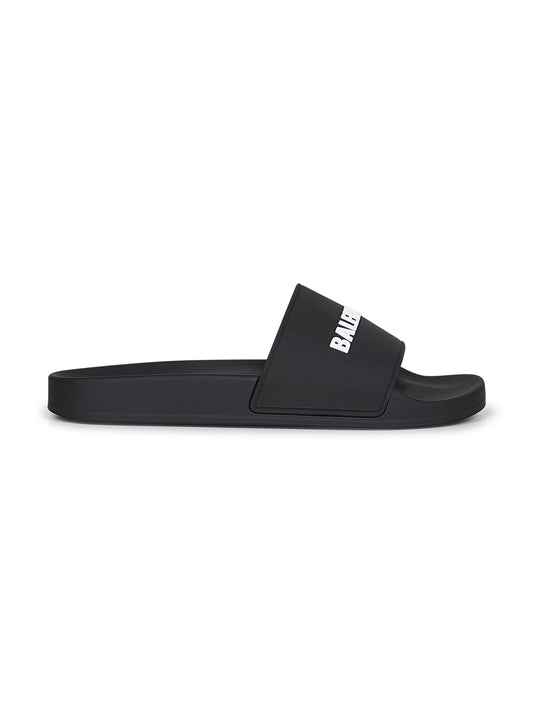 Black rubber Pool Slide sandals